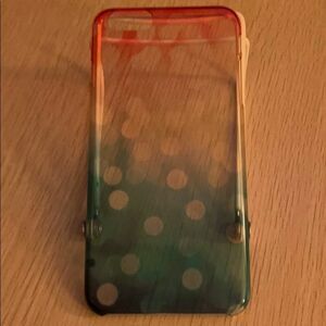 iPhone 6 Plus rainbow dot snap on case w/ cable